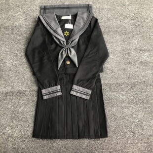 川岛私立学院星jk制服女春秋正统原创关西襟中间服长袖水手服套装