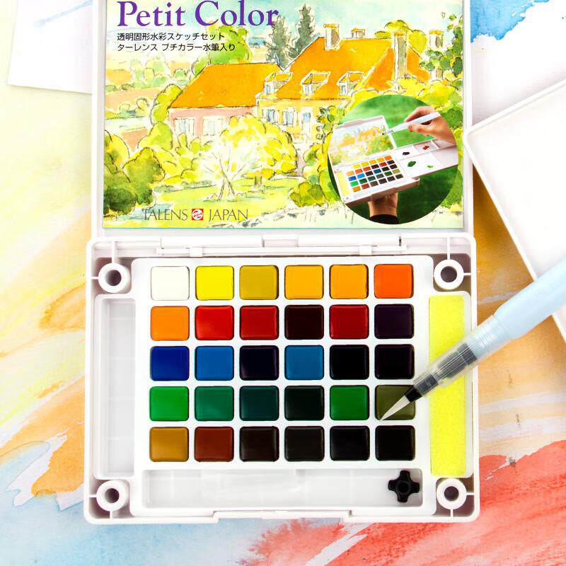 樱花固体水彩颜料24色36色48色美术专用泰伦斯初学者学生颜料