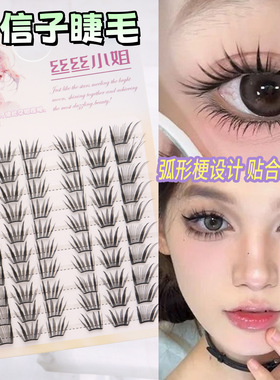 小信子睫毛书假睫毛2025新款免胶自粘女自然仿真适合新手贴眼睫毛