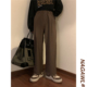 休闲裤 长裤 男女潮 咖色西裤 NAGAWL秋冬宽松日系复古cityboy直筒裤