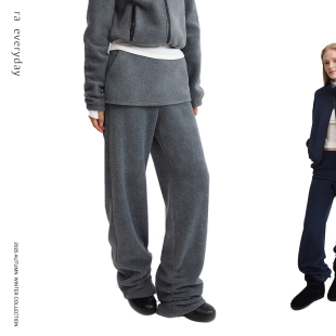 深灰 抽绳束脚摇粒绒裙裤 袋鼠 藏蓝 everyday