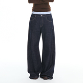 23浅蓝 01原牛 everyday 中腰WA宽松阔腿牛仔裤