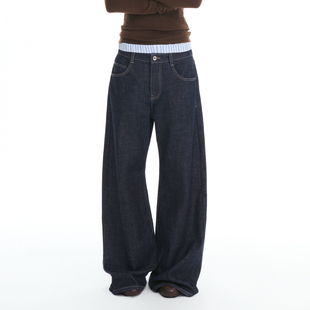 RA everyday 中腰WA宽松阔腿牛仔裤 01原牛/23浅蓝