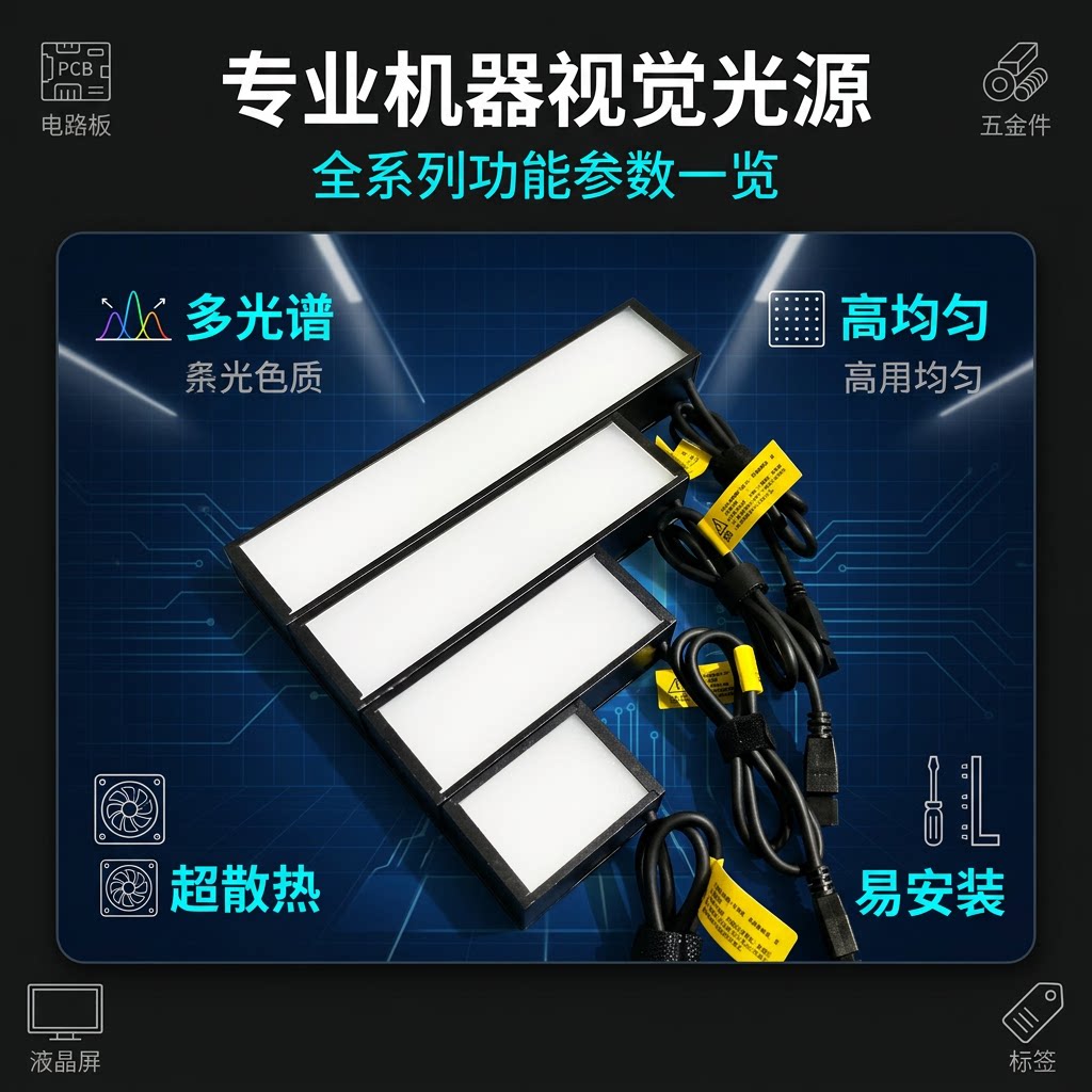 工业视觉LED散热条形光源定制图片