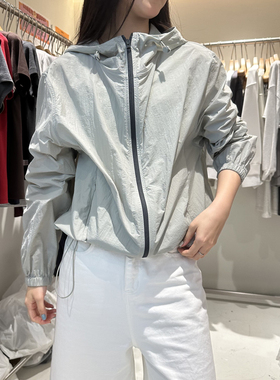 BENWO 连帽领纯色简约薄款风衣外套防晒衣空调衫79205