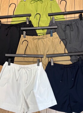 TRUST ME 高腰抽绳松紧宽松阔腿直筒短裤显瘦休闲裤