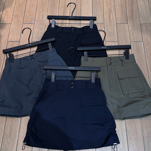 两抽绳防走光内衬半身裙A字短裙