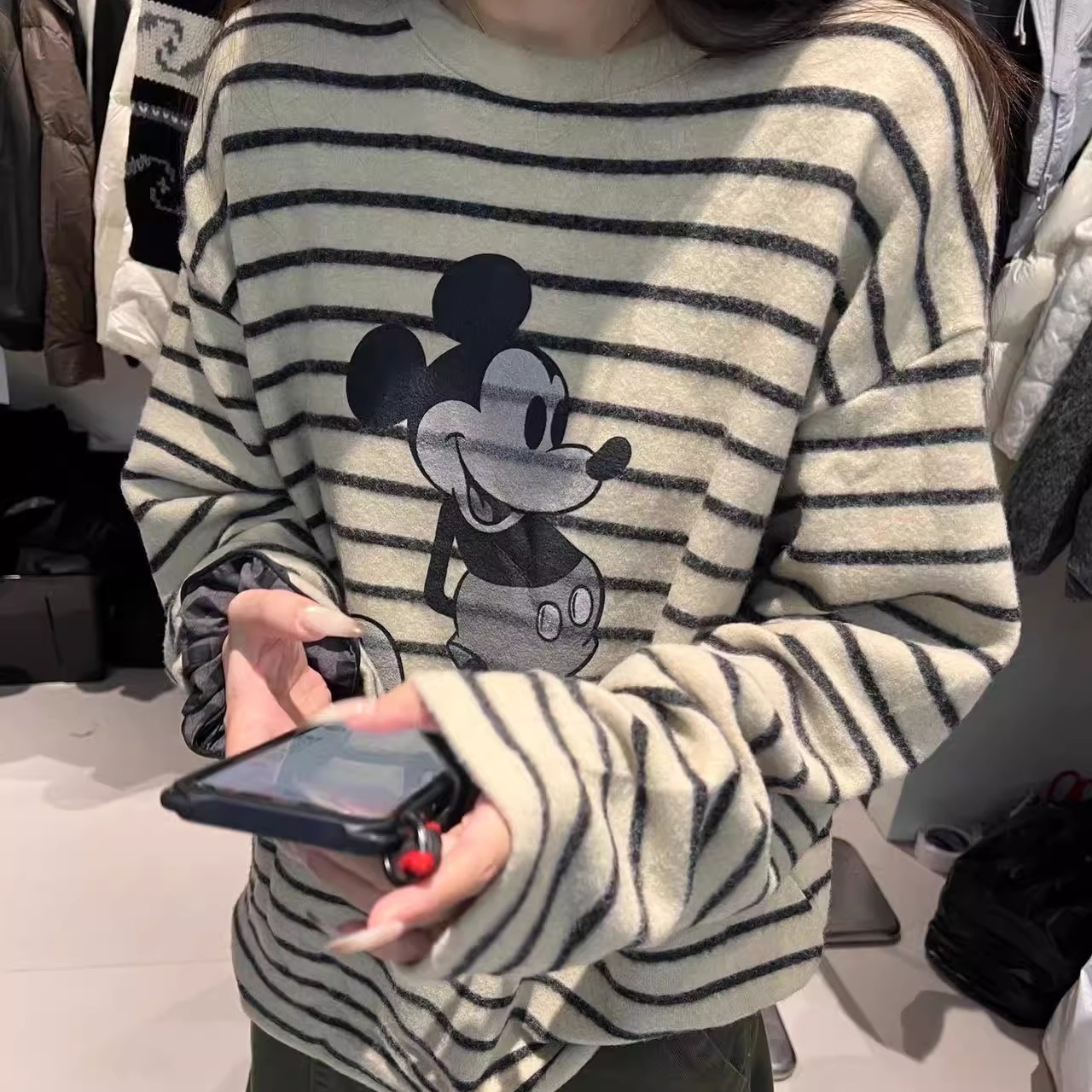 BENHE圆领卡通图案T恤