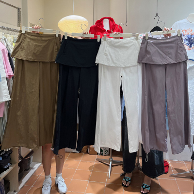 阔腿速干面料卫裤长裤显瘦运动裤