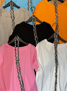 TRUST ME 圆领纯色简约宽松短袖T恤百搭上衣