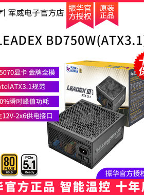 振华LEADEX BD750W电源电脑台式主机机箱750w金牌全模atx3.1电源