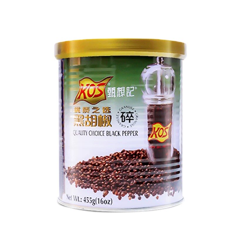 KOS甄想记黑胡椒碎455g胡椒制作牛排中西菜式烧烤披萨调料黑椒碎