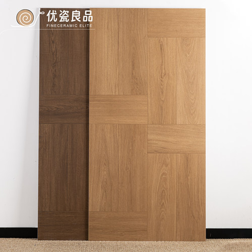 法式复古风条形错拼木纹砖600x1200客厅卧室原木瓷砖民宿门店地砖