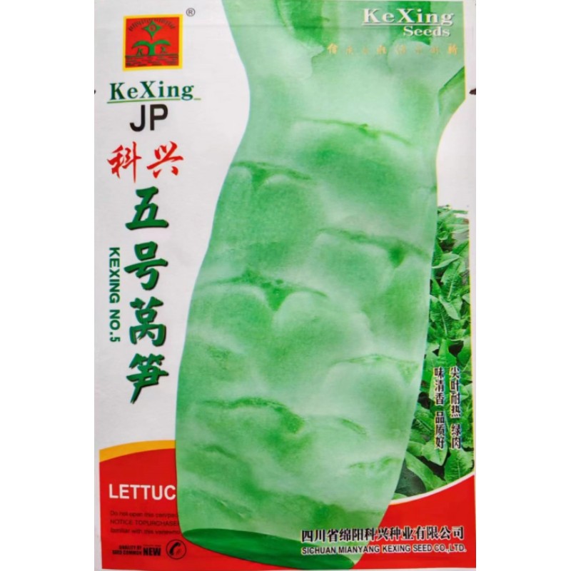 科兴五号耐热莴笋种子尖叶香莴窝笋种籽莴苣四川夏秋季田园蔬菜孑