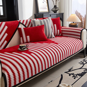 雪尼尔沙发垫四季 通用防滑坐垫轻奢皮沙发套罩简约现代盖布巾垫子