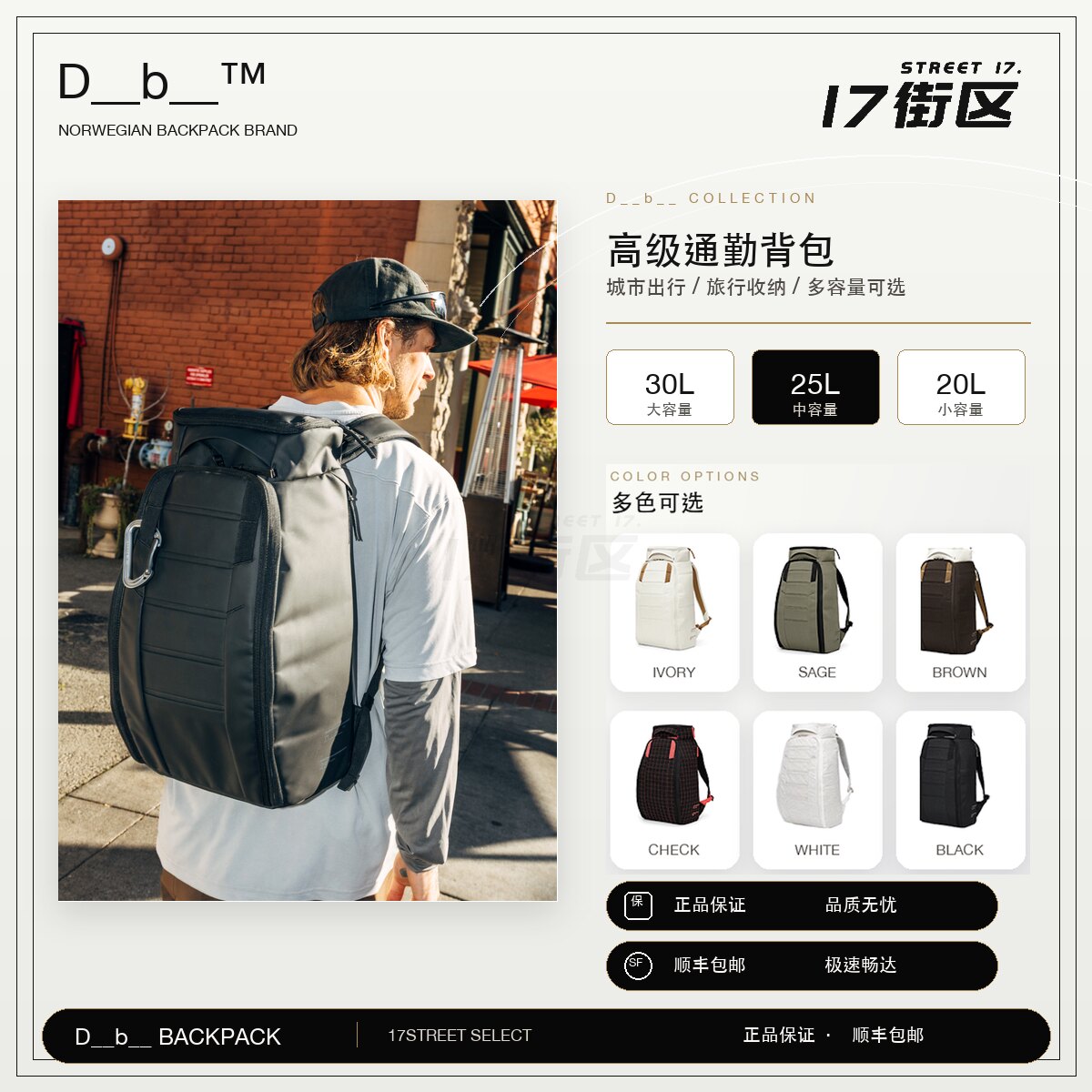 W27dbjourney Db背包挪威进口滑雪背包25L徒步背包户外双肩背包图片