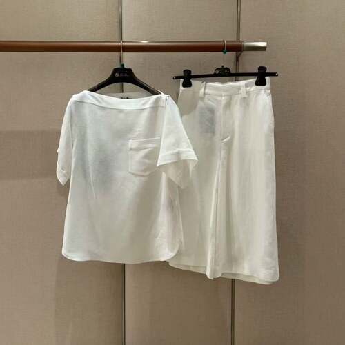 深圳南油老钱风跨境LP亚麻七分裤 LP亚麻七分裤阔腿亚麻裤女夏季
