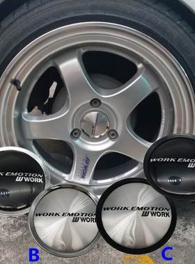 适用于WORK轮毂中心盖 大WORK轮盖 MEISTER轮盖 S1R 17/18/19寸毂