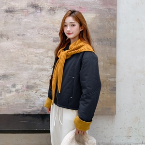 2025新款棉服女短款小个子带披肩加厚保暖棉服外套图片