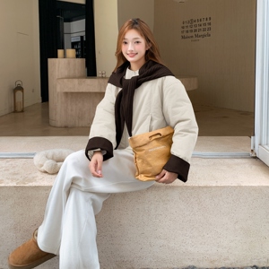 2025新款棉服女短款小个子带披肩加厚保暖棉服外套图片