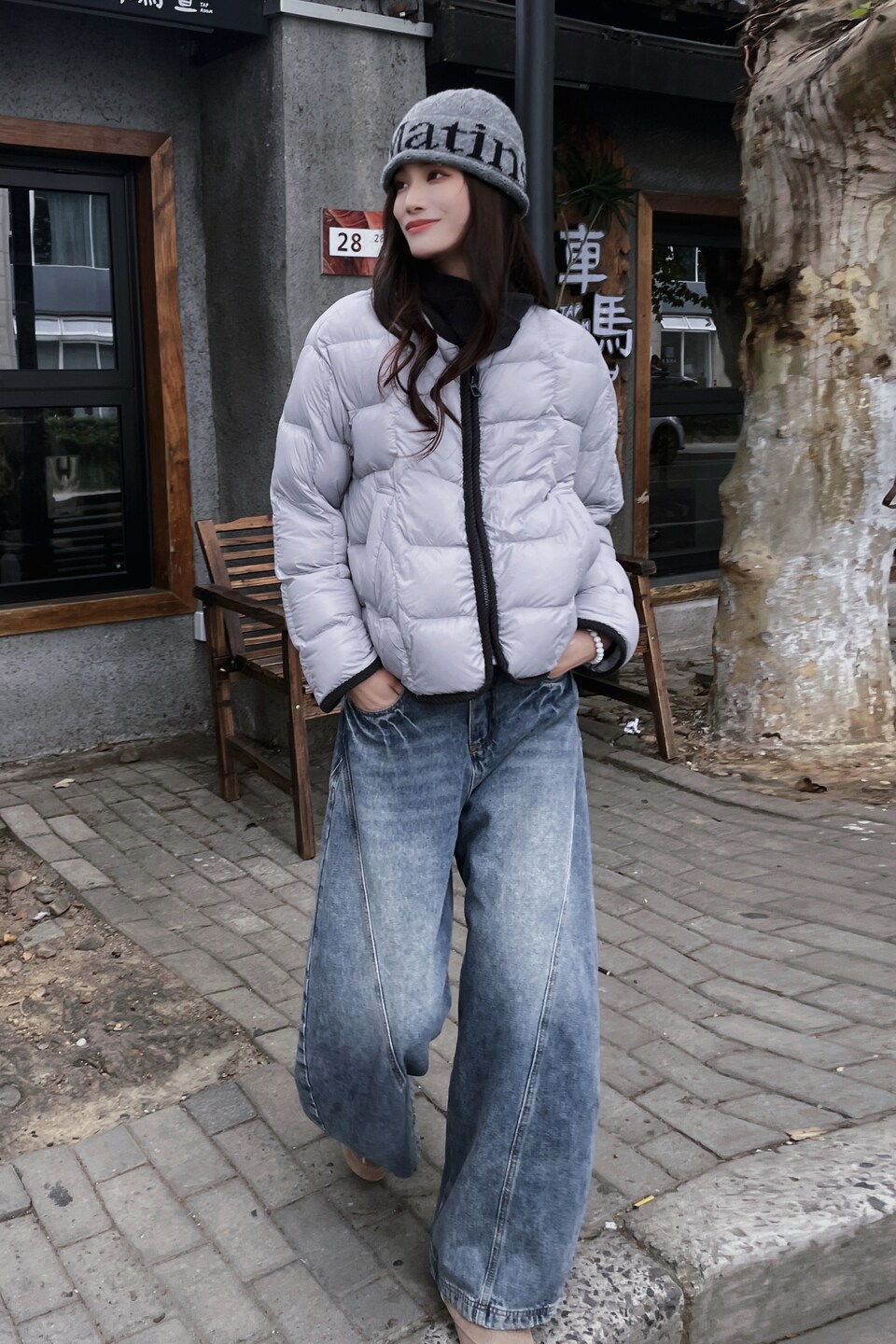 短款翻领鹅绒服女轻薄款外套小个子冬季8028P295K399,女装羽绒服,浙宝253