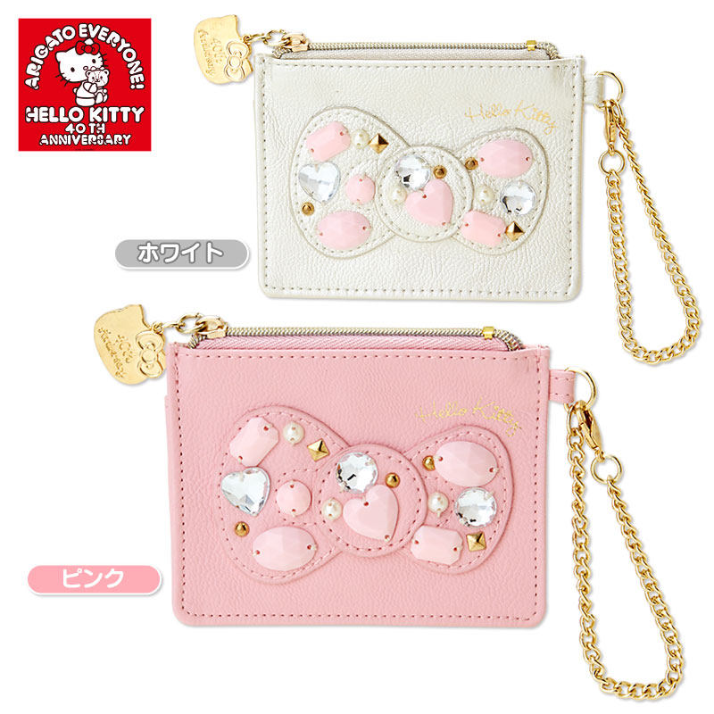 兔宝日本代购Sanrio Hello Kitty40周年蝴蝶结零钱包零钱袋绝版！