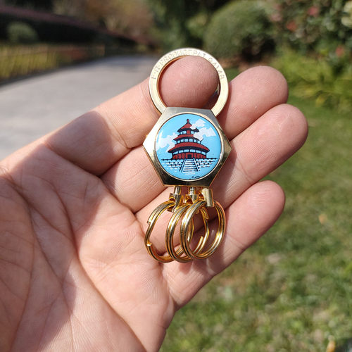 正品上海博友不锈钢钥匙扣