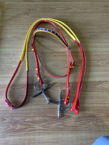 西部马鞍水勒缰漆皮防水防冻水勒缰绳马鞍马具赛马高强度纯铜配件