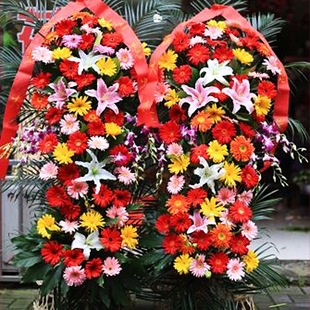 开业庆典花篮喜庆活动深圳同城配送免费送货上门扶郎百合鲜花