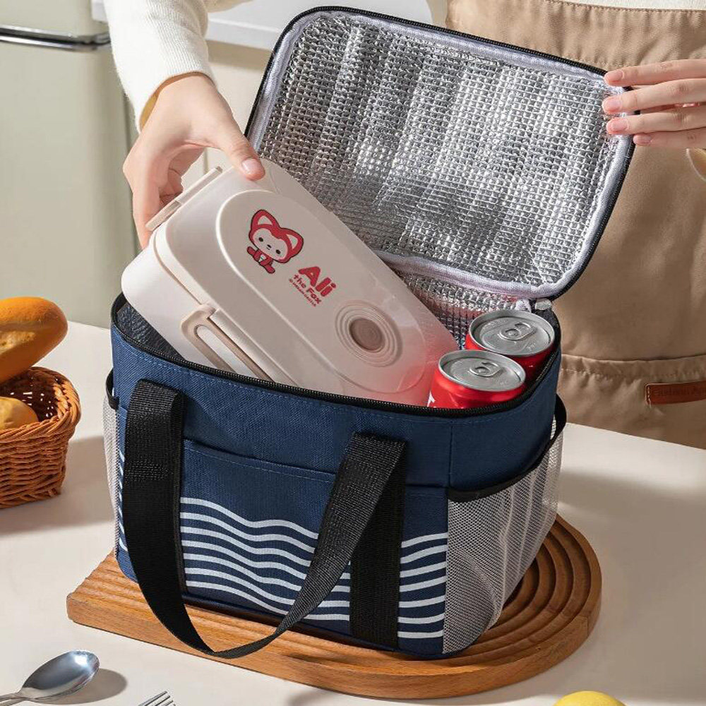 饭盒袋保温袋便当手提包学生带饭防水防油上班族午餐包加厚铝箔袋