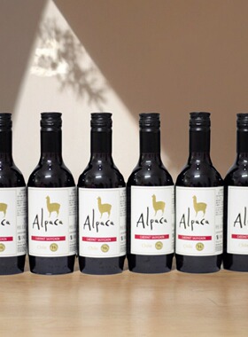 Alpaca金羊驼赤霞珠红葡萄酒187ml拧盖智利原瓶进口红酒小瓶装