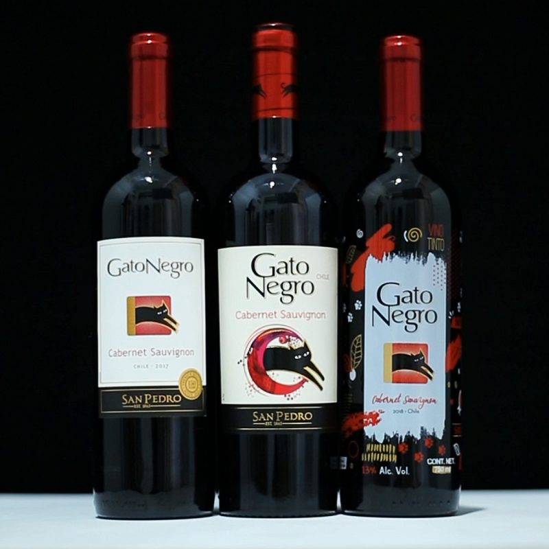 智利黑猫赤霞珠干红葡萄酒gatonegro原瓶进口红酒750ml晚安酒整箱