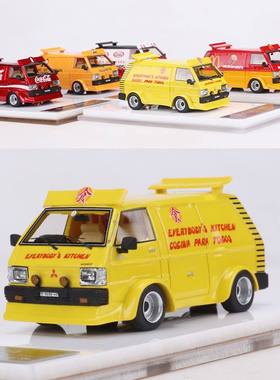 MJ 1:64三菱得利卡Delica仿真树脂汽车模型收藏摆件