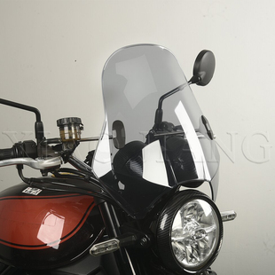 适用川崎Z900RS/Z650RS挡风板前风挡挡风玻璃护胸挡雨板加大改装