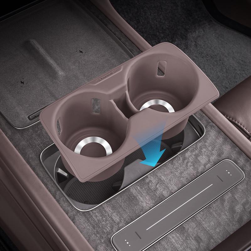 适用26款蔚来ES8中控水杯套硅胶防护垫车内装饰用品配件改装专用