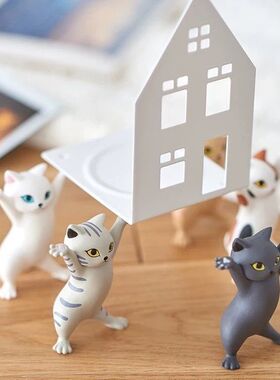 万物皆可举ins日系妖娆猫笔托学生可爱桌面摆件猫咪笔架创意礼物