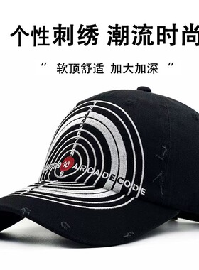 水洗做旧重工刺绣鸭舌帽街头潮牌个性棒球帽小众百搭显脸小帽子