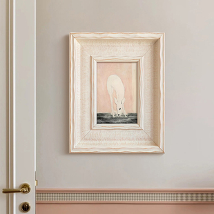 法式奶油风卧室床头装饰画常玉小众艺术挂画高级感中古风玄关壁画