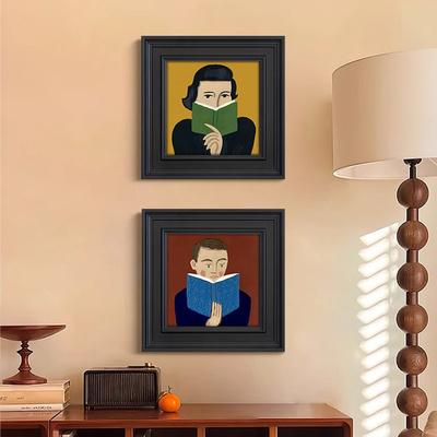 复古法式小众人物艺术挂画中古风