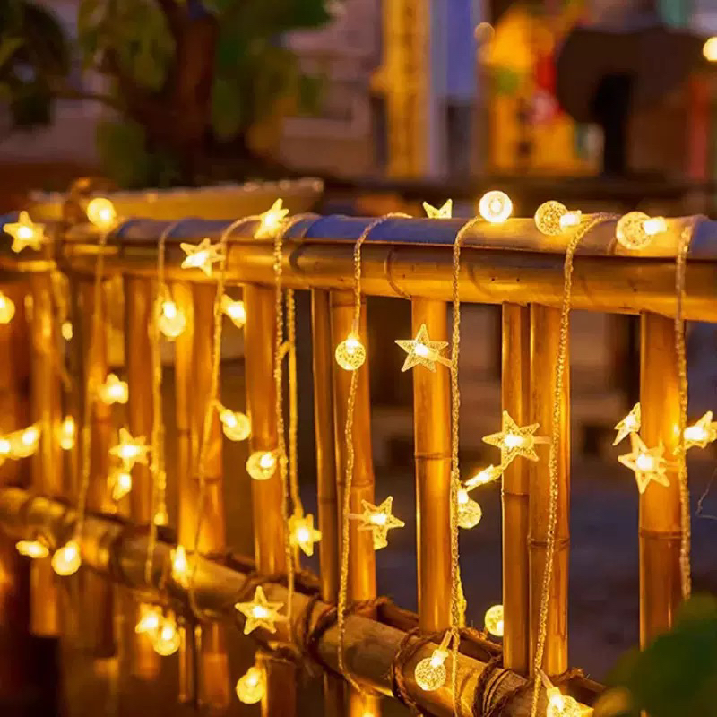 星星氣泡球燈串戶外防水彩燈