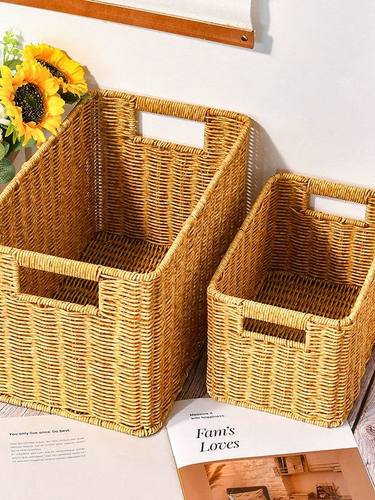 加高藤编筐大容量新款热销手工创意彷藤编织日常杂物收纳筐收纳篮