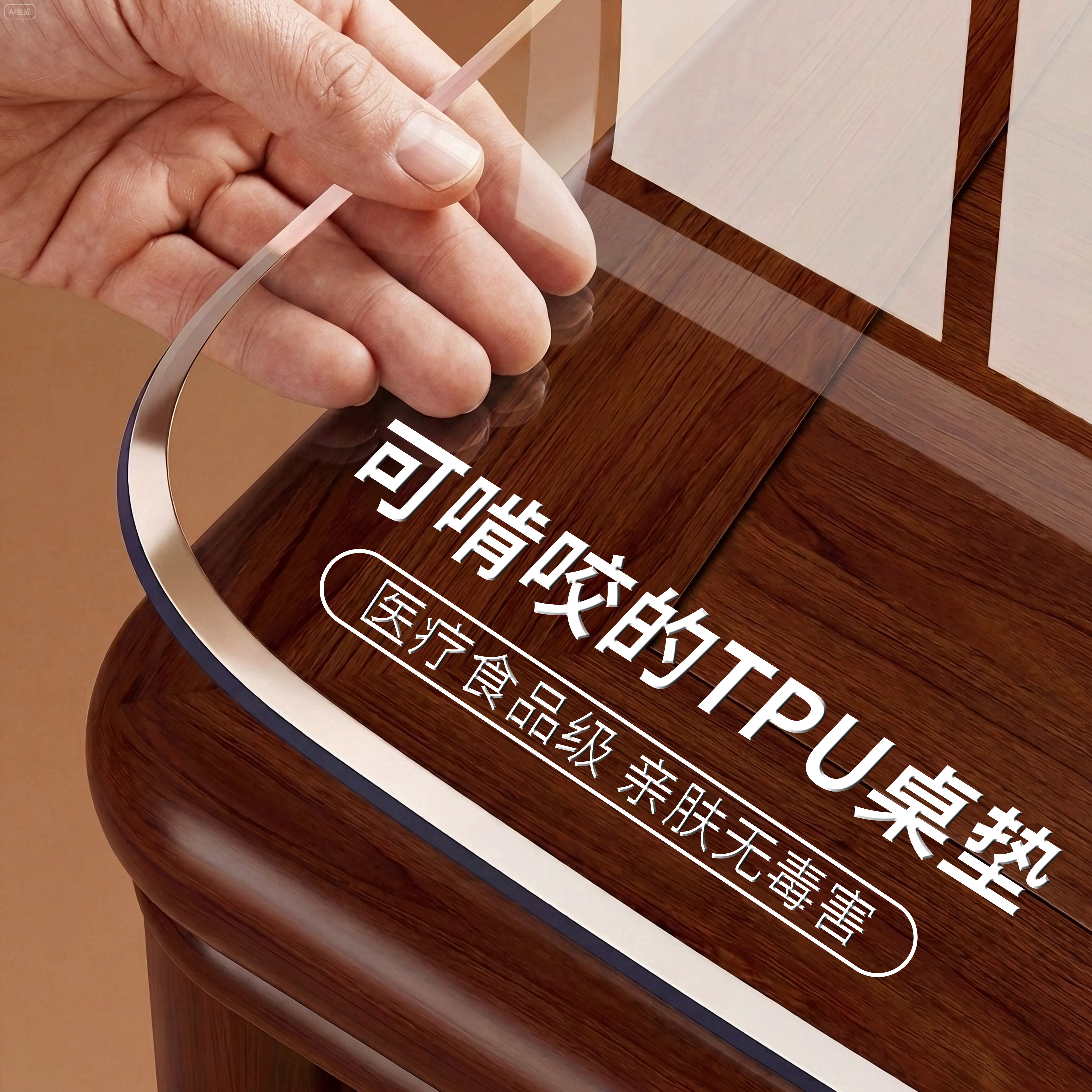 *透明桌布TPU实木桌子保护垫茶几餐桌垫防水防油免洗软玻璃水晶板图片