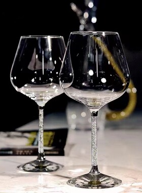 轻奢高档勃艮第红酒杯家用水晶玻璃葡萄酒杯酒店饭店专用水晶杯