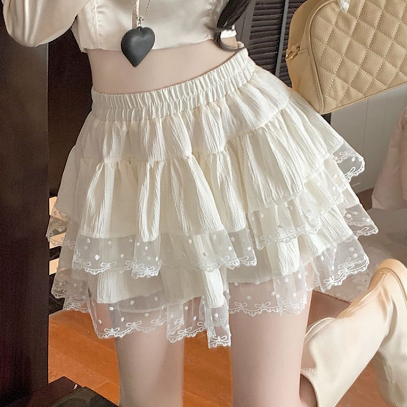 原版做法芭蕾风蛋糕半身裙女小个子高腰显瘦防走光a字蓬蓬短裙