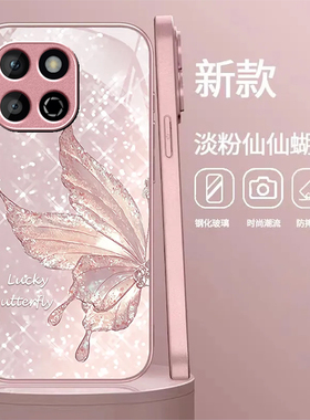 水晶蝴蝶适用于小米17Pro小清新16Pro保护壳POCO X3 Pro系防摔全包网红红米 Note 14 Pro小清新