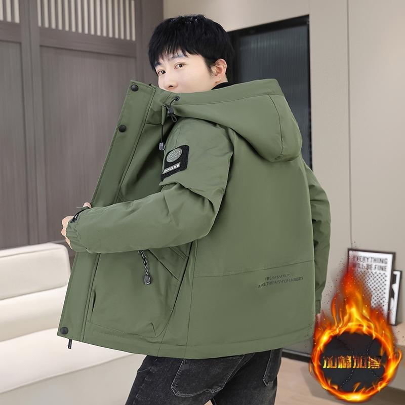 二棉外套男士春秋冬季2025年新款加厚工装夹克男款夹棉秋冬装上衣