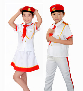 新款tj少儿升旗手服装儿童仪仗队管乐队少先队鼓号队服表演服装