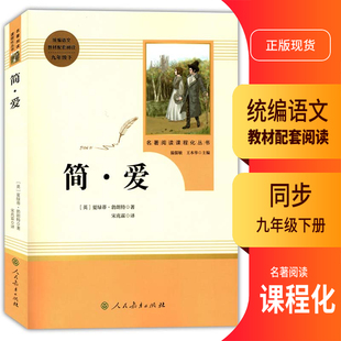 2023初中统编语文教材配套阅读九年级下册简爱名著阅读课程化丛书温儒敏王本华主编9年级下册语文书配套阅读书籍完整版