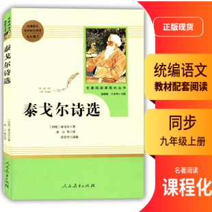 2024初中统编语文教材初三3配套阅读九年级上册泰戈尔诗选名著阅读课程化丛书温儒敏王本华主编9年级上册语文书配套阅读书籍