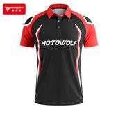 机车骑士上衣T恤POLO衫 备四季 男 透气抗菌摩托车骑行装 摩多狼短袖